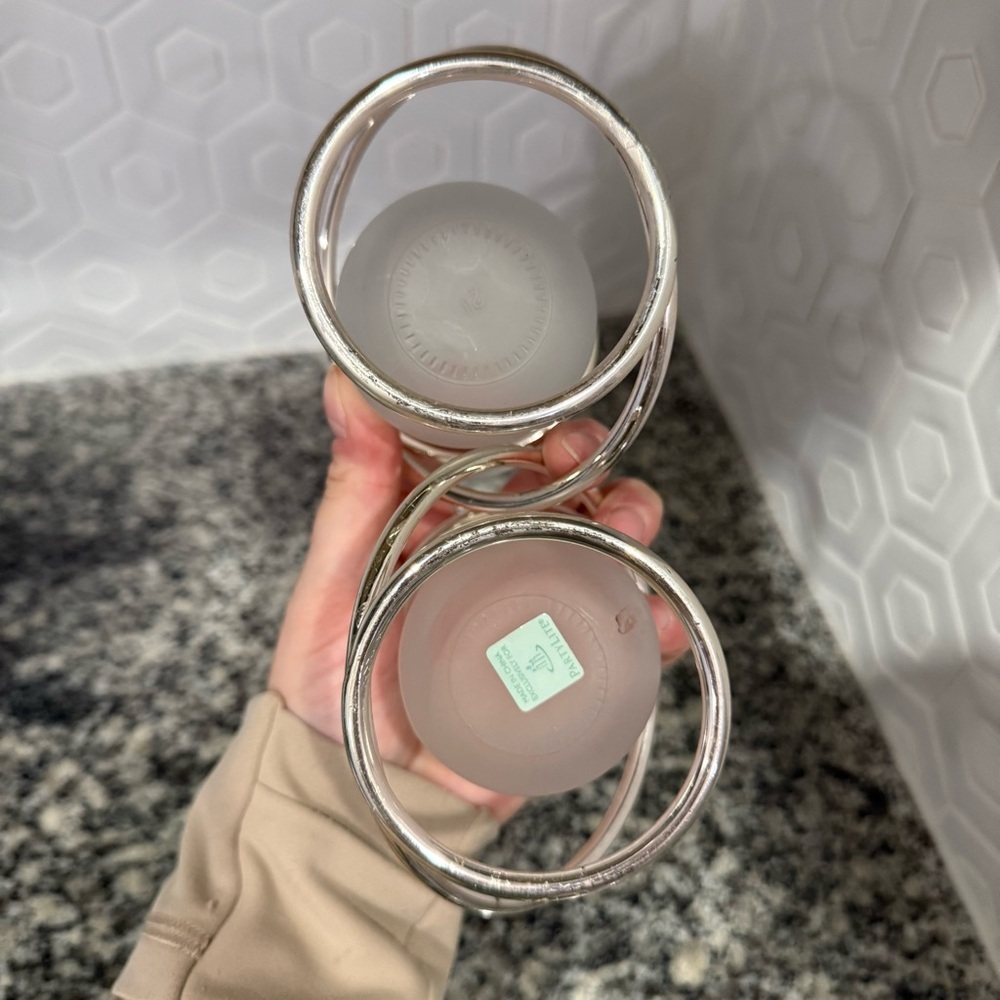 New PartyLite Silver Plated Gemini Tea Light Candle‎ Set - Picture 4 of 5